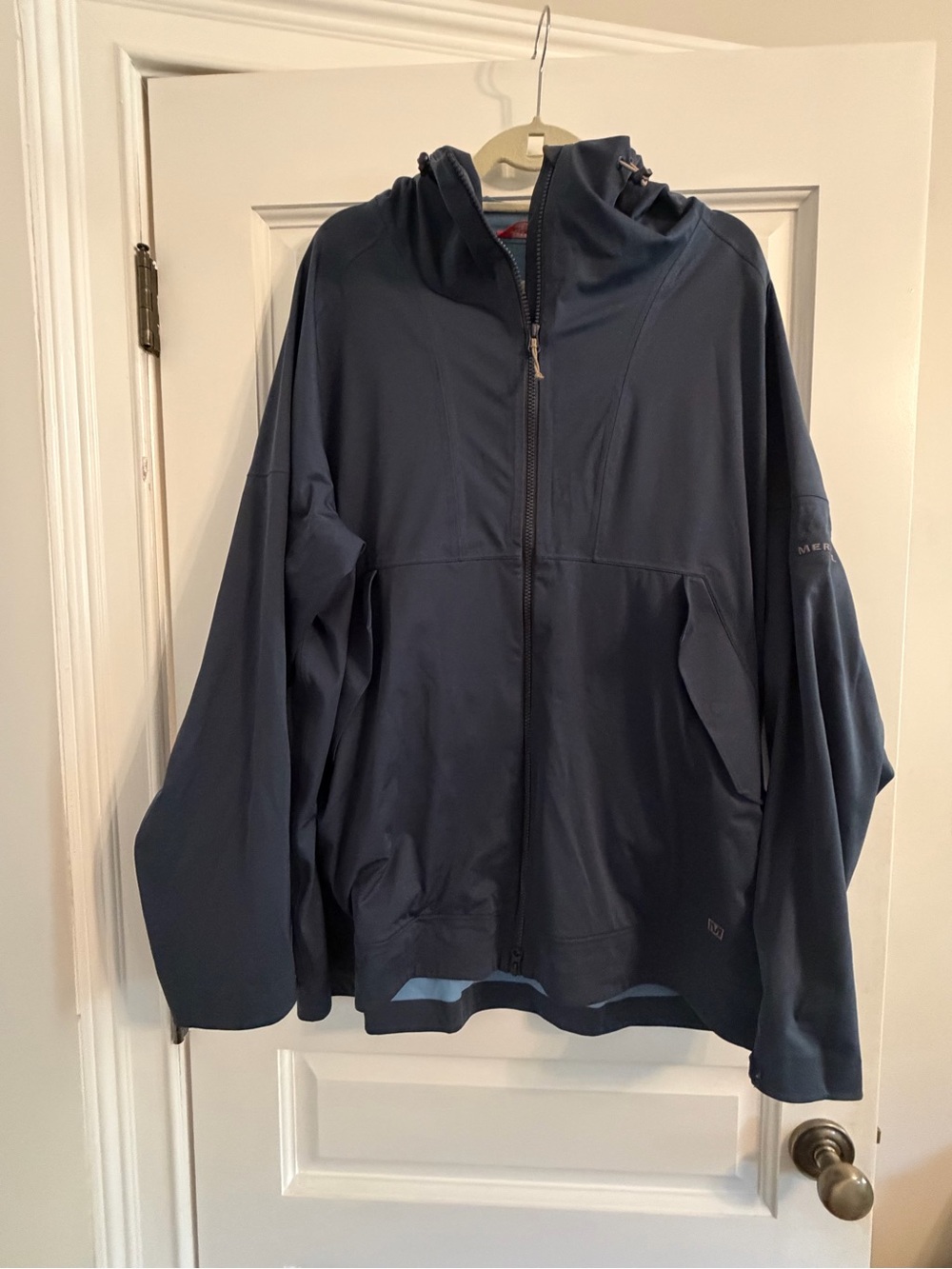 Merrell Navy Full-Zip Hooded Windbreaker Jacket